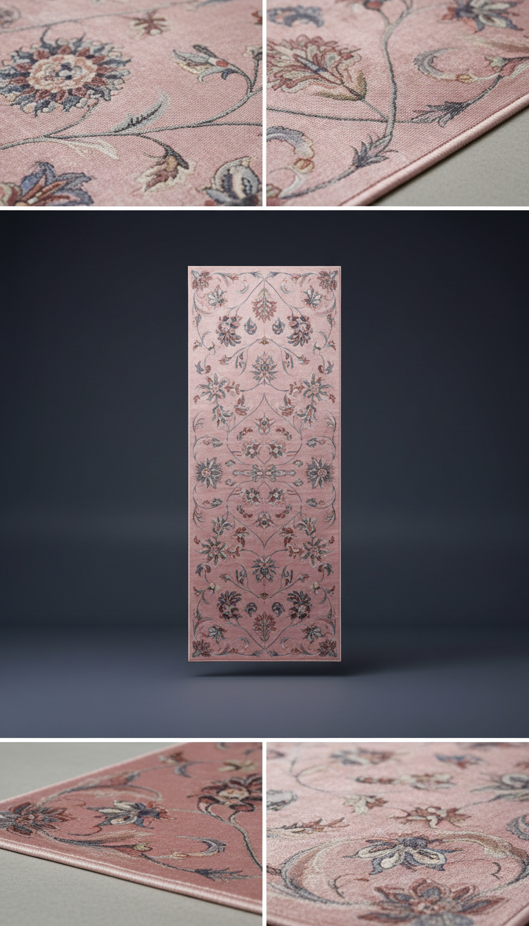 Porcelain Pink silk runner