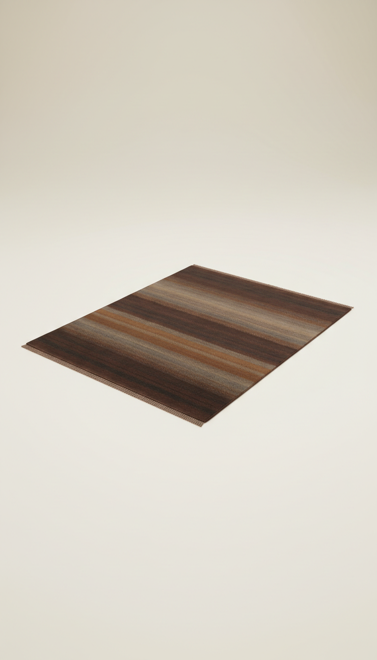 Silk-blend area rug in deep chocolate